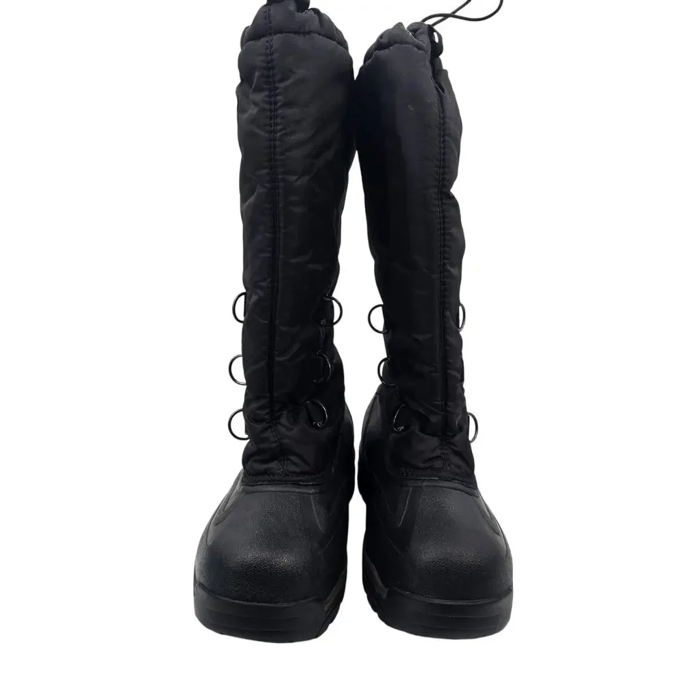 Sorel Boots Womens Size 8 Black Insulated Winter Snow Drawstring NL1082-010